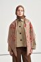 Sakura Pattern Norena Wool Shoulder Shawl Mink - 2