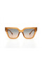 Women's Mink Gradient Glass Large Frame Sunglasses - 4