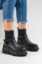 Harvolime Women's Genuine Leather Boots Black - 6