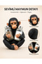 Monkey Figured Double Salt and Pepper Shaker Set, Decorative Kitchen and Tableware Accessory with Glass Container, Gift - 3
