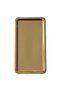 4 Pieces Gold Wide Rectangular Metal Presentation Tray 33X18 cm – Flat Tea Coffee Dessert Serving Tray Set - 4