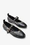 Cosime Women's Flats - Black Crocodile - 2