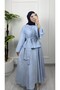 3183 Button Detailed Skirt Suit - 6