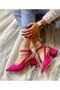 Dubai Fuchia Suede 5 cm Heel Sandals - 2