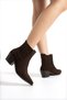 Holly Western Rubber Sole Brown Suede Boots - 2