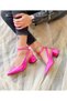 Dubai Fuchia Patent Leather 5 cm Heel Sandals - 2