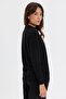 Women's Polo Collar Embroidered Liguara Blouse Black - 4