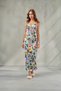 Women's Slip Dress Satin Long Dress with String Straps & Floral Pattern, Backless, Window Detail, Straight Cut, Special Occasion Dress, Nightgown - 2