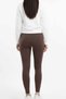 Women's Fleece Lined Winter High Waist Scuba Diving Fabric Flexible Casual Sports Leggings - 8