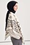 Riva Desen Norena Wool Shoulder Shawl Ecru