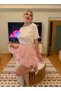 Pink Flywheel Detailed Lined Mini Skirt - 3