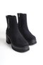 Lisse Zippered Orthopedic Sole Thick Heeled Suede Women's Boots Sst - Black - 5