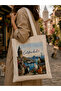 Catstanbul, Istanbul Themed; Raw Fabric Bag, Sublimation Printing, Shoulder Bag, Shopping Bag - 3