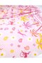 Cotton Linen Woven Fabric in White, Red and Orange Colors with Floral and Monkey Patterns on Pink Background - 3