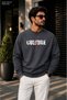 Men's Urban Culture Vintage Printed Cycling Round Neck Casual Sweatshirt