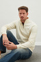 Ribbed Stand Collar Half Zipper Sweatshirt - 2