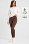 Women's Winter Fleece Lined High Waist Leggings Scuba Fabric Stretchy Casual Leggings