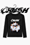 Crush Music Group Printed Long Sleeve Black Slim Body Long Sleeve T-Shirt