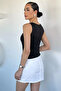 Black Women's Stone Embellished Lycra Blouse - 4