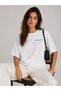 Women's Oversize White Surfboard Back Print T-Shirt – the Coastal Clubs - 5