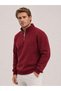 Half Zipper Sweatshirt 3 Threaded Yarn