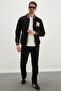 3-Thread Zippered Embroidered College Jacket - 5