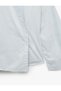 Comfortable Fit Cotton Poplin Long Sleeve Classic Collar Buttoned Striped Double-Breasted Shirt - 7