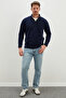 Half Zippered Stand Collar Fleece Sweatshirt - 3