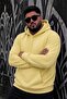 Bery Large Size Men's Hooded Basic Sweatshirt with Two Threaded Kangaroo Pockets - 3