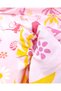 Cotton Linen Woven Fabric in White, Red and Orange Colors with Floral and Monkey Patterns on Pink Background - 8