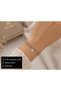 316L Steel Clover Figured Double Chain Women's Bracelet Silver Color Stylish Design