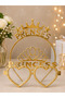 Princess Gold Crown and Glasses Set – Princess Written Heart Glasses and Crown 2-Piece Birthday Party Accessory - 2