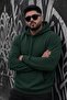 Bery Large Size Men's Hooded Basic Sweatshirt with Two Threaded Kangaroo Pockets