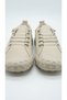 Flexible Beige Cream Linen Lace-Up Breathable Comfortable Style Sneaker Shoes - 6