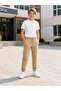Unisex Children's Ribbed Long Sweatpants - Beige