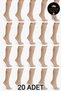 20-Pack Light Skin Color (51) 20 Den Thin Below-Knee Women's Socks + Special Manufactured Sleep Band Gift-Advantageous Set