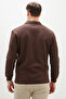 Half Button Polo Collar Pique Sweatshirt - 6