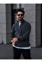 Men's Thessaloniki Knitted Half-Zip Knitwear Sweater Winter Thick Textured Stand Collar Premium - 2