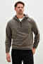 Half Zipper Hooded Fleece Sweatshirt - 6