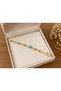 Turquoise Evil Eye Bead Detailed Gold Color Steel Chain Women's Bracelet - 2