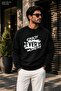 Men's Enjoy Every Moment Typography Printed Cycling Round Neck Casual Sweatshirt