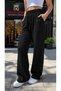 Women's Wide Leg Sweatpants with Elastic Waist, 2 Yarns, No Thread, New Season
