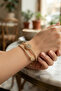 Gold Color Zircon Stone Women's Bracelet - 2
