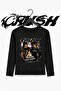 Crush Music Group Printed Long Sleeve Black Slim Body Long Sleeve T-Shirt