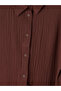 Lcw Everyday Brown Textured Women's Shirt Tunic - 5