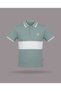 Striped Polo Collar T-Shirt - 3