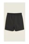Elastic Waist Gabardine Girls' School Shorts Skirt - Black - 2