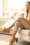 Women's Sequin Detailed Slippers. Plush House Slippers with Bow - 4