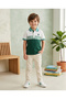 Colorblock Polo Collar T-Shirt
