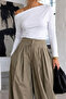 Women's Gabardine Cotton Casual White Blouse - 5